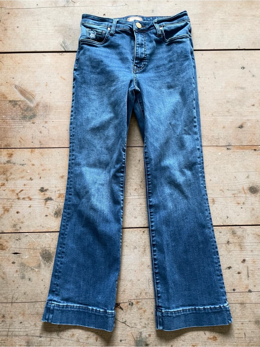 Kut from the Kloth Women’s “Kelsey Ankle Flare” Blue Jeans Size 4